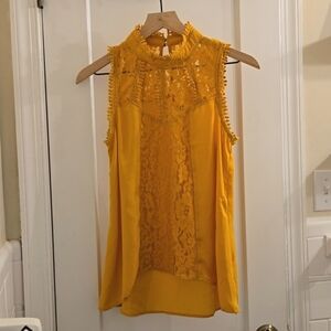Self Esteem Golden Sleeveless Top